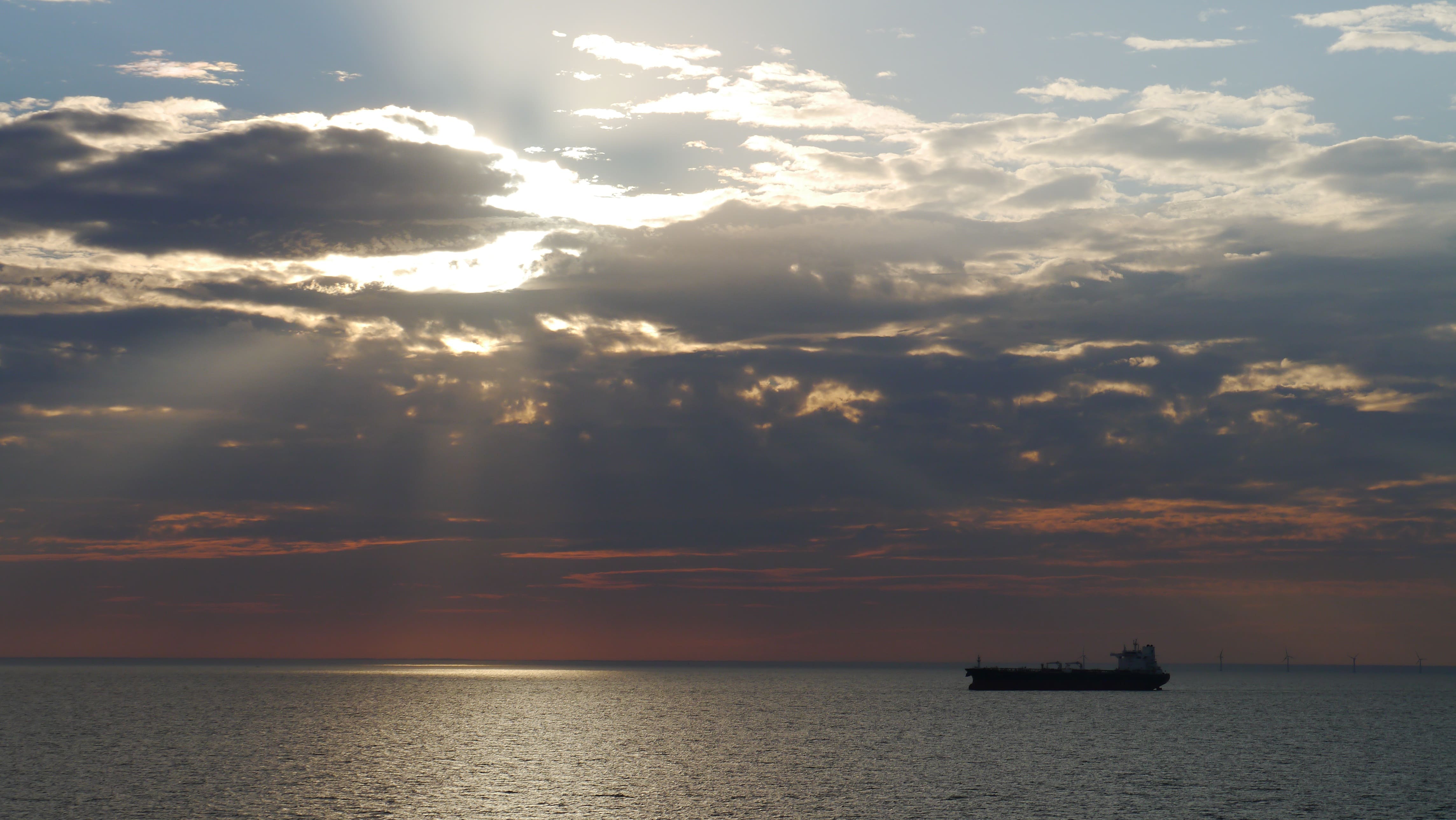 Tanker vessel at sea